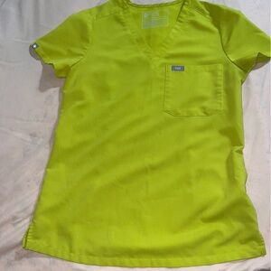 Figs Catrina Scrub Top Lime Green